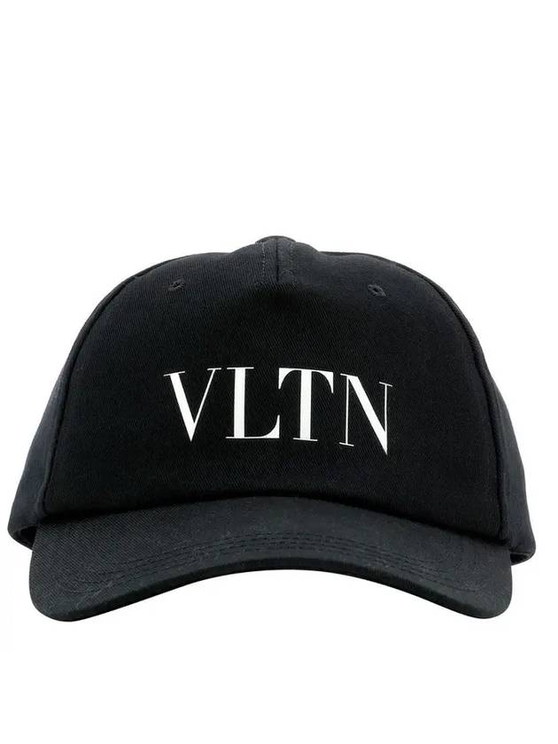 VLTN Logo Base Ball Cap Black - VALENTINO - BALAAN 1