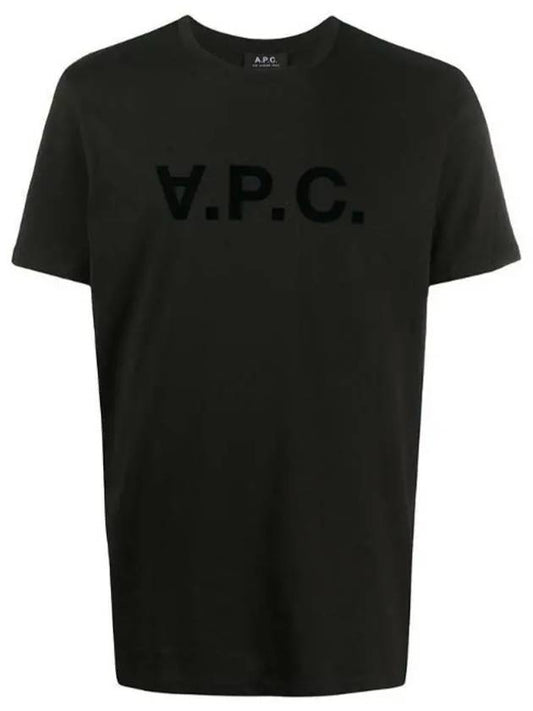 VPC Logo Organic Cotton Short Sleeve T-Shirt Black - A.P.C. - BALAAN