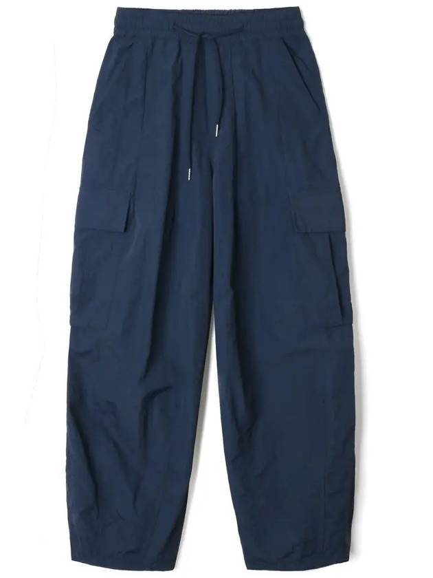 Tasran Cut Detail Cargo Parachute Wide Pants Navy - INDUST - BALAAN 4