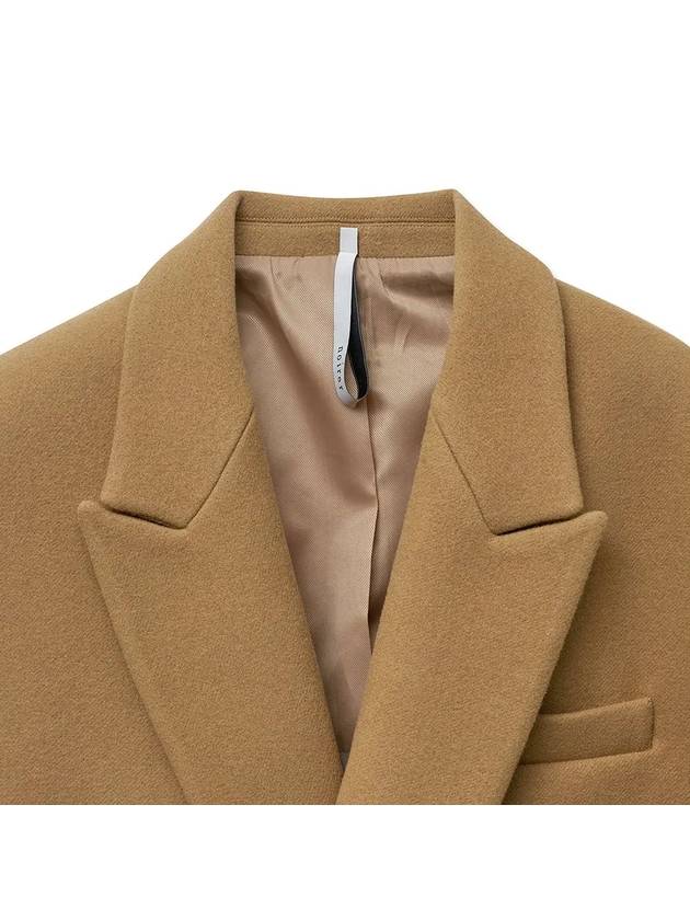 Heavy Wool Double Breasted Half Coat Beige - NOIRER - BALAAN 4