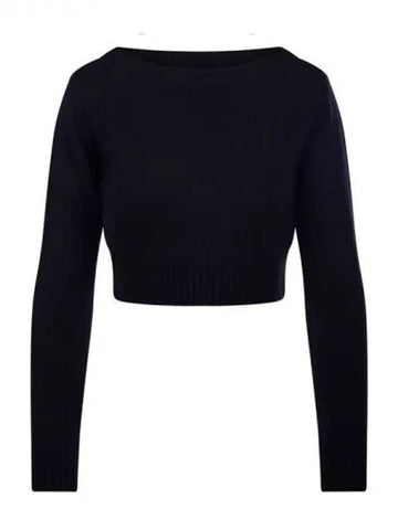 Max Mara Navy Wool Cashmere Knit 270954 - MAX MARA - BALAAN 1