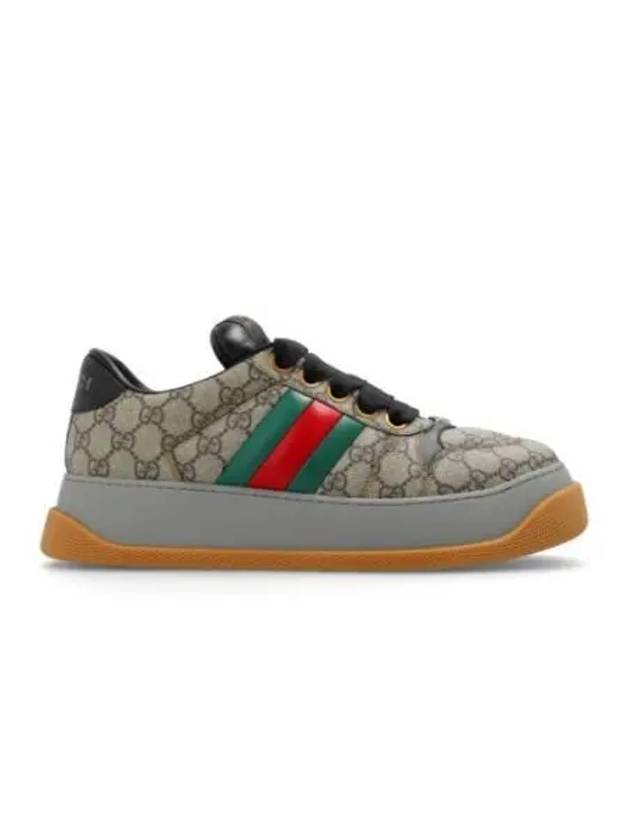 GG Screener Logo Jacquard Low Top Sneakers Beige - GUCCI - BALAAN 2