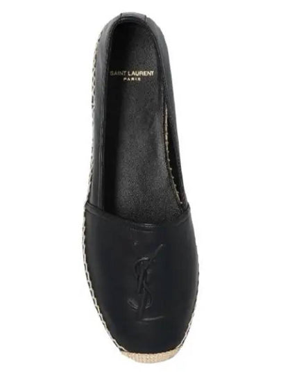 Leather Espadrilles Black - SAINT LAURENT - BALAAN 2