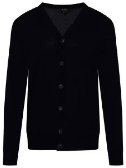 Samuel V-Neck Wool Cardigan Blue - A.P.C. - BALAAN 2