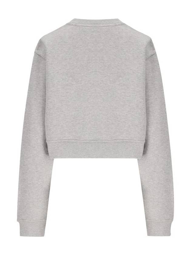 Crewneck Cropped Sweater Grey - FENDI - BALAAN 3