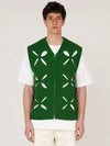 Clover Zipper Knit Vest Green - UNALLOYED - BALAAN 1