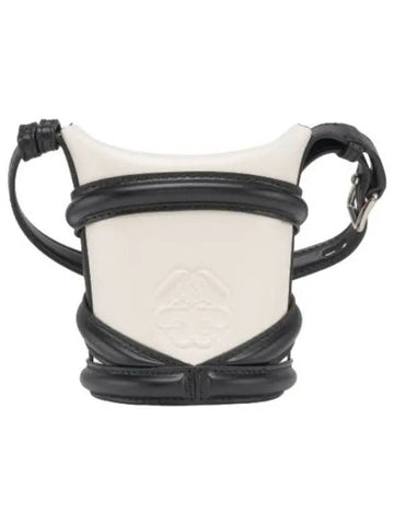 Mini Curve Shoulder Bag Ivory Black - ALEXANDER MCQUEEN - BALAAN 1