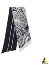 Animalier Print Silk Scarf White Black - SALVATORE FERRAGAMO - BALAAN 2