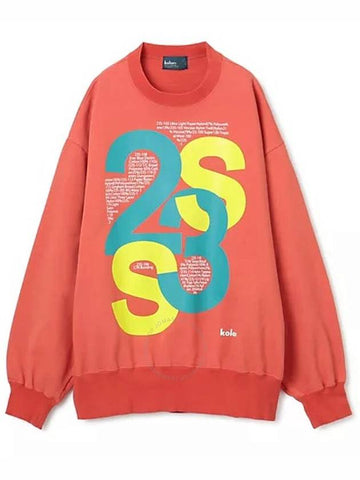 Kolor Ladies Dal Orange 23SS Logo Print Sweatshirt, Brand Size 2 (Medium) - KOLOR - BALAAN 1