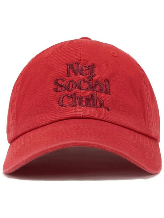 TNT LOGO WASHED CAP RED - NET SOCIAL CLUB - BALAAN 1