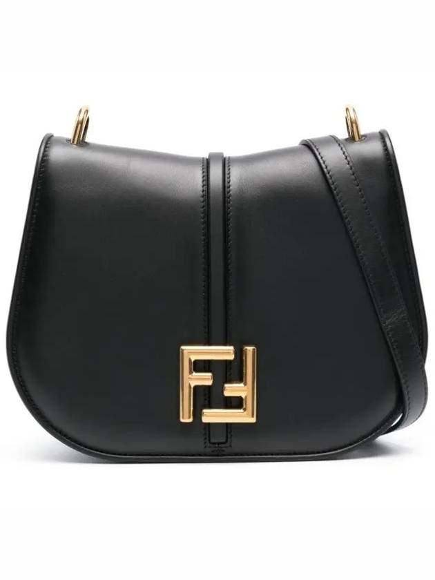 C'Mon Medium Leather Shoulder Bag Black - FENDI - BALAAN 2