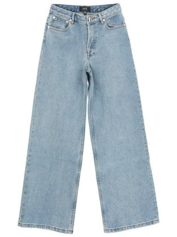 Elizabeth Wide Jeans Stone Washed Indigo - A.P.C. - BALAAN 1