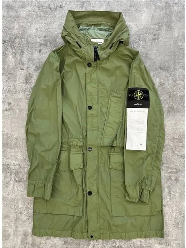 Naslan Light Watro Garment Dyed Parka Green - STONE ISLAND - BALAAN 11