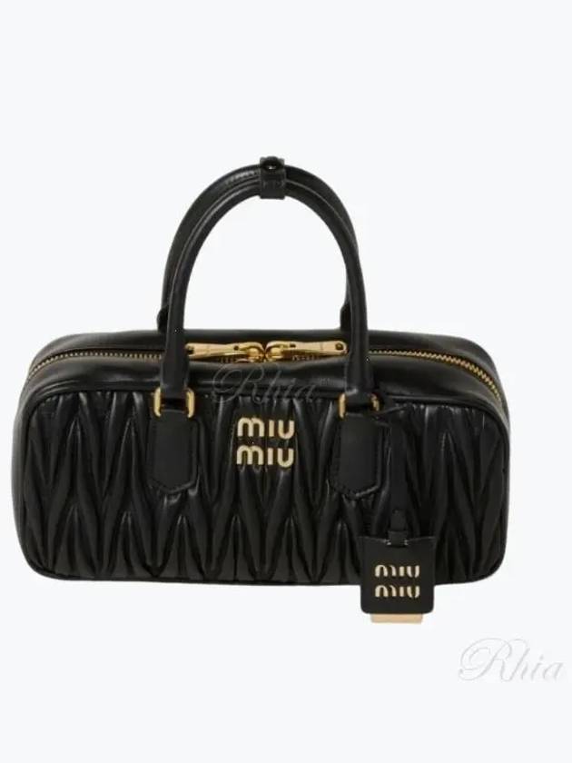 Arcadi Materasse Nappa Leather Top Handle Bag Black - MIU MIU - BALAAN 2