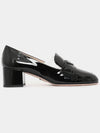 Enamel Metal Triangle Logo Loafers Black - PRADA - BALAAN 3