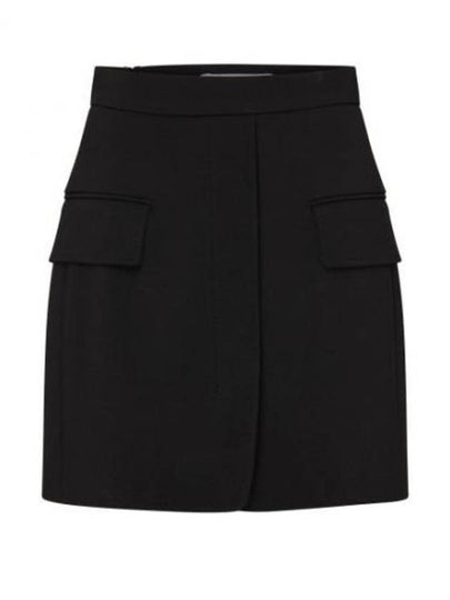 Nuoro Tailored Mini Wool H-Line Skirt Black - MAX MARA - BALAAN 2