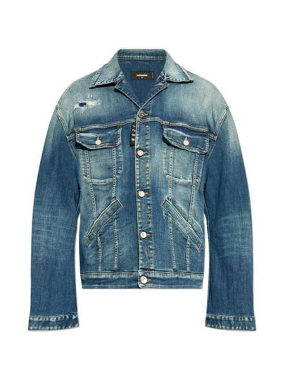 Distressed Denim Jacket Blue - DSQUARED2 - BALAAN 2