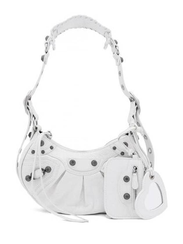 Le Cagole XS Lambskin Shoulder Bag White - BALENCIAGA - BALAAN 2