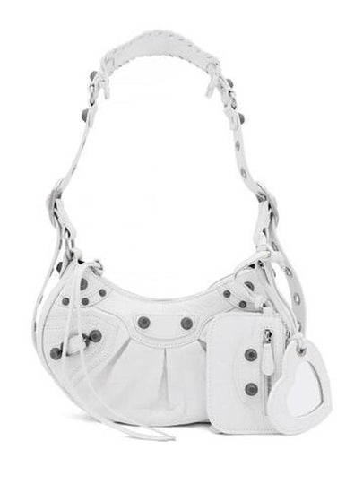 Le Cagole XS Lambskin Shoulder Bag White - BALENCIAGA - BALAAN 2