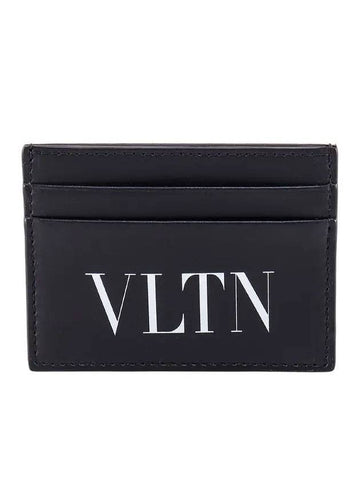 VLTN Logo Card Wallet Black - VALENTINO - BALAAN 1