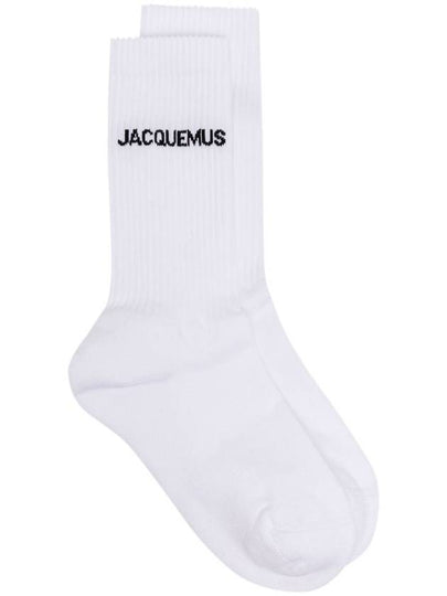 Les Chaussettes Ribbed Crew Socks White - JACQUEMUS - BALAAN 2