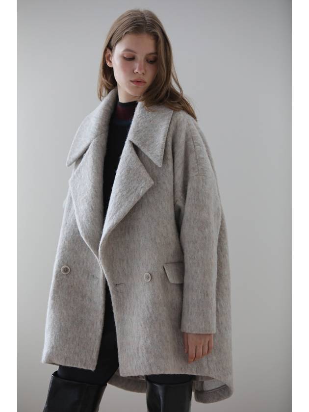 Caisienne loose fit half coat light gray - CAHIERS - BALAAN 6