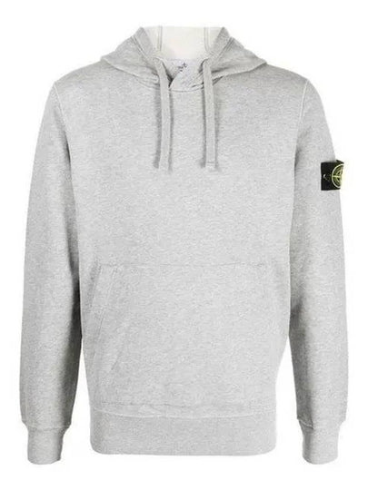 Wappen Patch Cotton Fleece Hoodie Grey - STONE ISLAND - BALAAN 2