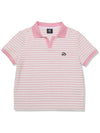 Striped String Collar T-Shirt Women PINK - 20THHOLE - BALAAN 3