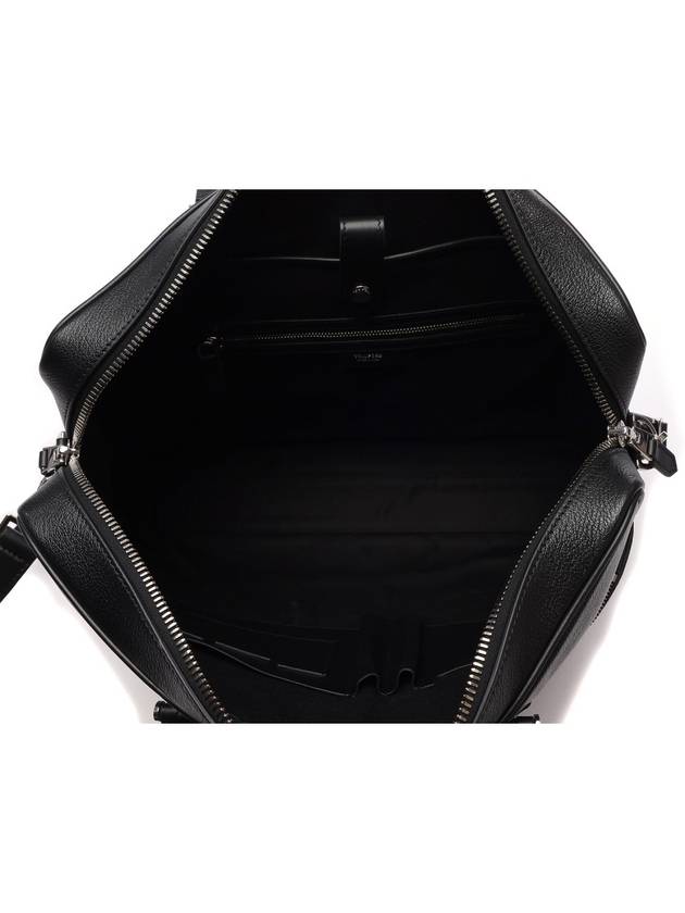 Logo Stamped Leather Brief Case Black - TOM FORD - BALAAN 7