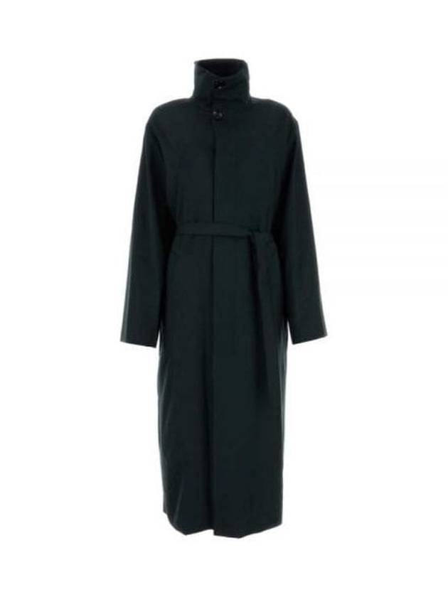 Belted Wool Gabardine Oversized Coat Black - LEMAIRE - BALAAN 2