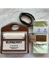 Mini Two-Tone Canvas And Leather Pocket Bag Natural Malt Brown - BURBERRY - BALAAN 11