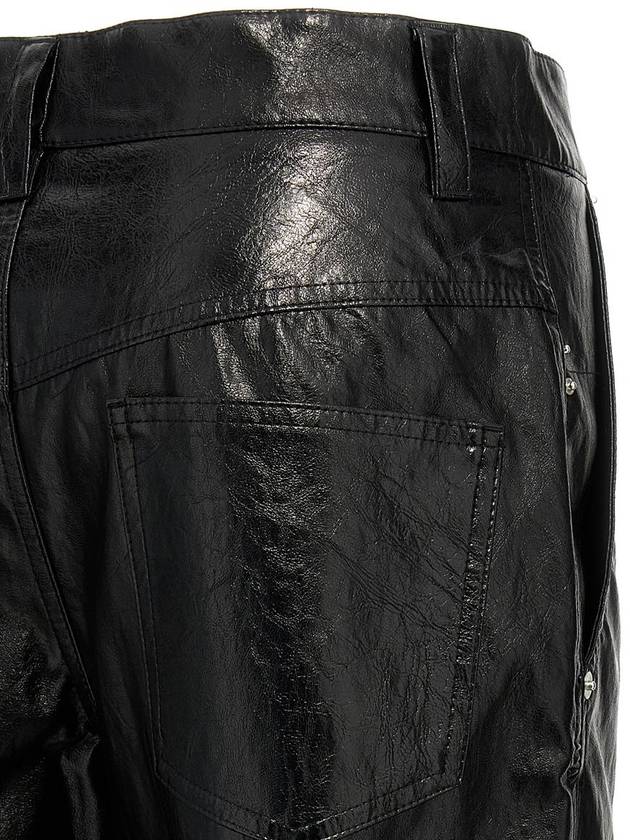 Ariete leather straight pants black - ISABEL MARANT ETOILE - BALAAN 5