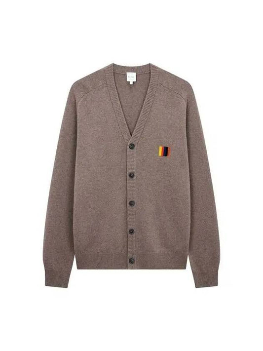 KOREA EXCLUSIVE Mini Striped Wool Cardigan Dark Brown - PAUL SMITH - BALAAN 1