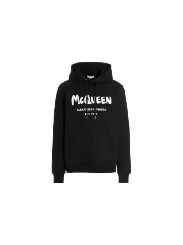 Graffiti Logo Hoodie Black - ALEXANDER MCQUEEN - BALAAN 2