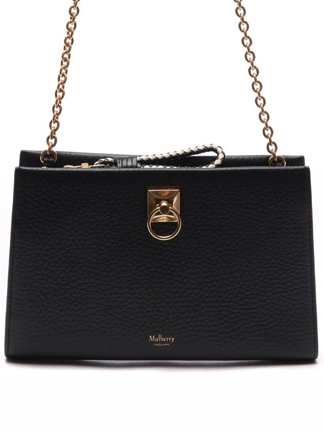 Women's Iris Chain Leather Shoulder Bag Black - MULBERRY - BALAAN 2