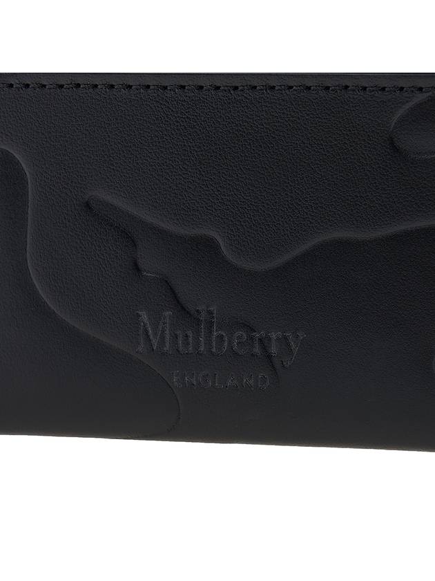 Camouflage Embossed Leather Card Wallet Black - MULBERRY - BALAAN 7