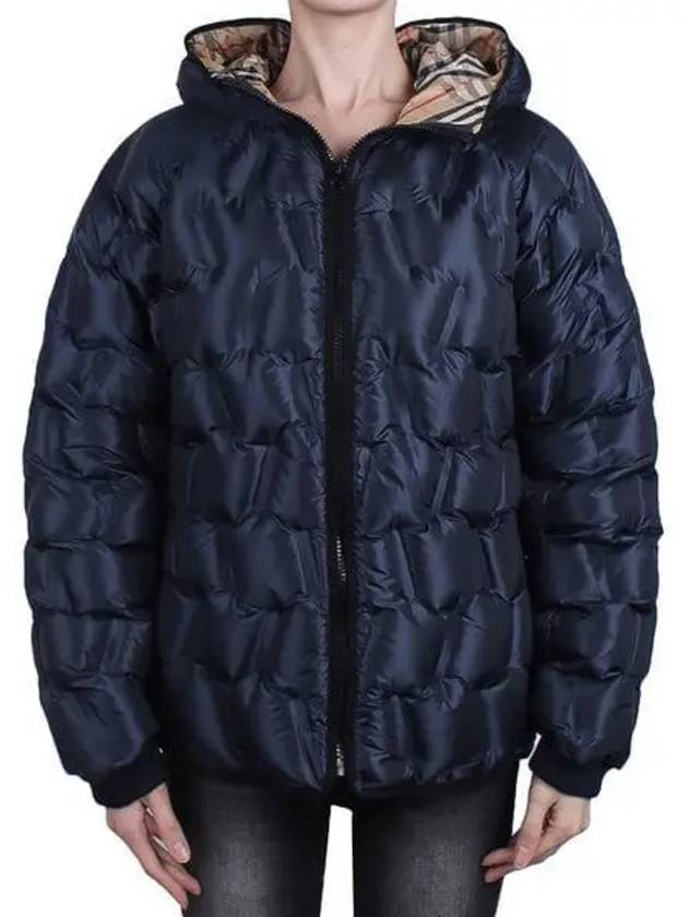 Kids Hooded Padded Navy - BURBERRY - BALAAN 2