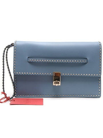 Women’s Mini Rockstud Handle Clutch Bag NW1B0A35_VUL_25D_17F - VALENTINO - BALAAN 1