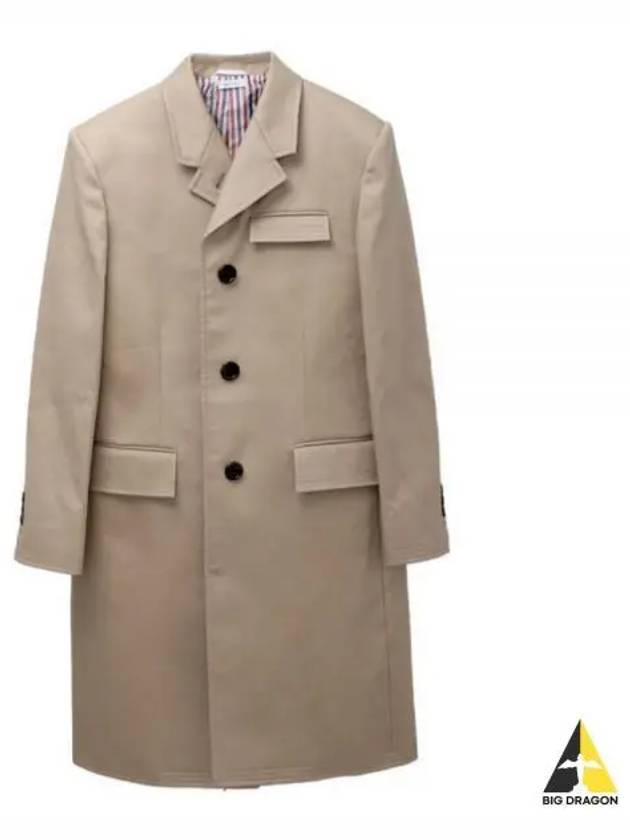 RWB Loop Tab High Armhole Mackintosh Single Coat Beige - THOM BROWNE - BALAAN 2