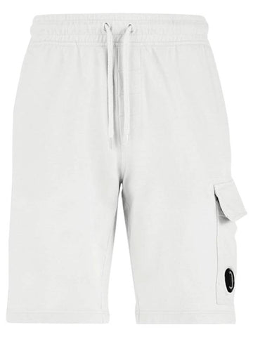 CP Company 12CMSB021A 002246G 103 Lens Wappen Bermuda Cargo Short Pants White Men’s Pants TJ - CP COMPANY - BALAAN 1