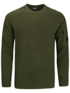 Lens Wappen Crew Neck Knit Top Khaki - CP COMPANY - BALAAN.