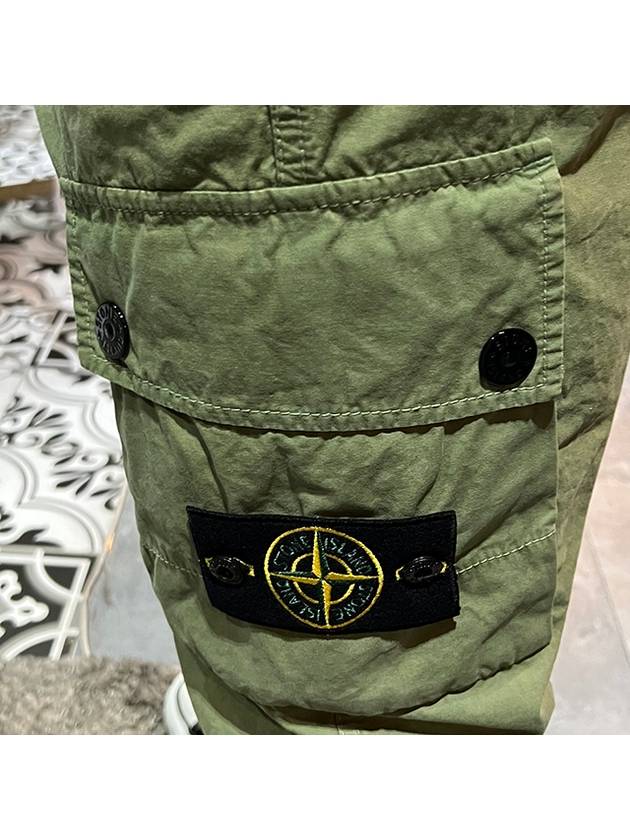 Men's Wappen Patch Cargo Track Pants Green - STONE ISLAND - BALAAN 5