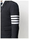 4 Bar Poly Twill Padding Blazer Jacket Navy - THOM BROWNE - BALAAN 4