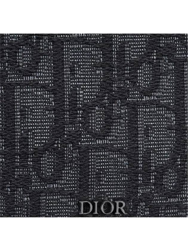 Compact Wallet Beige & Black  Oblique Jacquard - DIOR - BALAAN 6