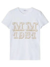 Women's Mincio Logo Cotton Short Sleeve T-Shirt White - MAX MARA - BALAAN 2