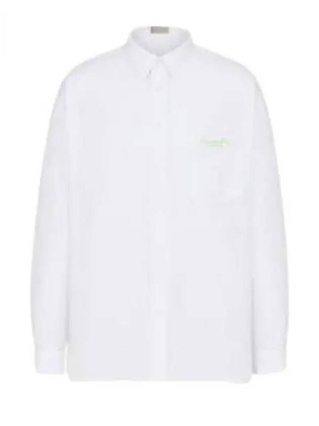 Cotton Long Sleeve Shirt White - DIOR - BALAAN 2