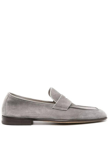 Suede Penny Slot Loafers Grey - BRUNELLO CUCINELLI - BALAAN 1