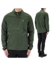 Logo Patch Zip-Up Jacket Green - EMPORIO ARMANI - BALAAN 2