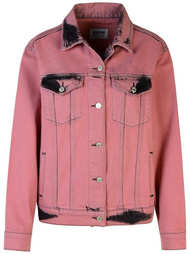 Moschino Jeans Pink Cotton Jeans Jacket - MOSCHINO - BALAAN 1