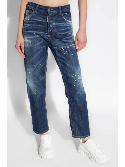 Boston Splatter Distressed Jean Blue - DSQUARED2 - BALAAN 2